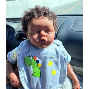 Reborn Baby Dolls Boy African American, Toys Gift Set For Girls 18 Inch